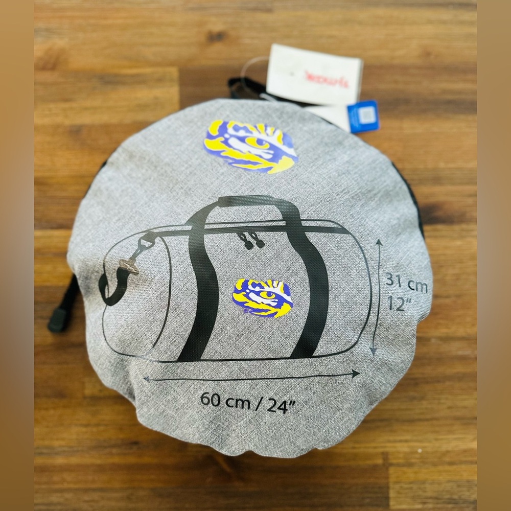 LSU Gray Duffel Bag - New